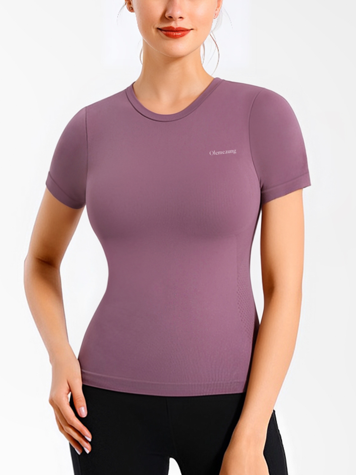 Breathable Stretchy Crew Neck Yoga Workout Top