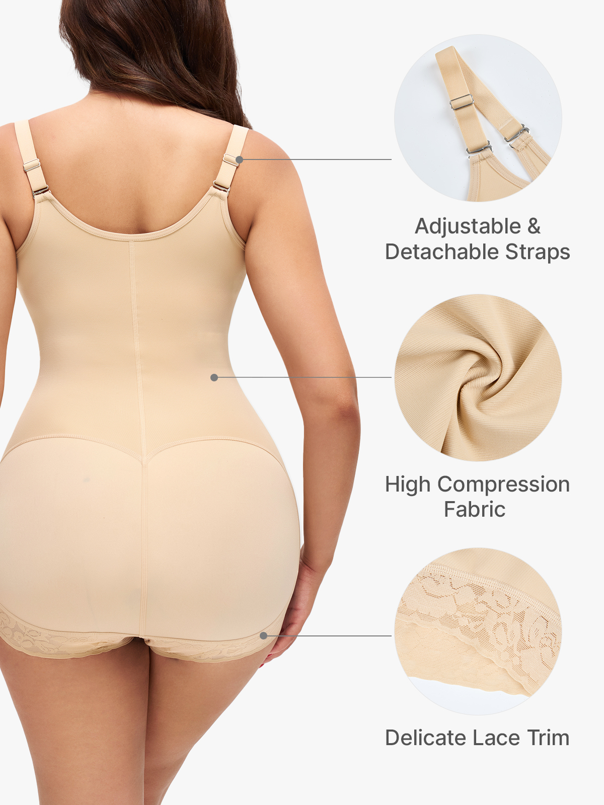 Open Bust Tummy Control Crotch Opening Brief Bodysuit