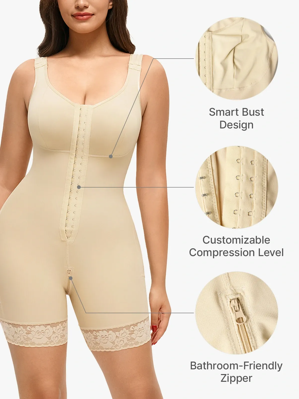 Tummy Control Mid-Thign Bodysuit