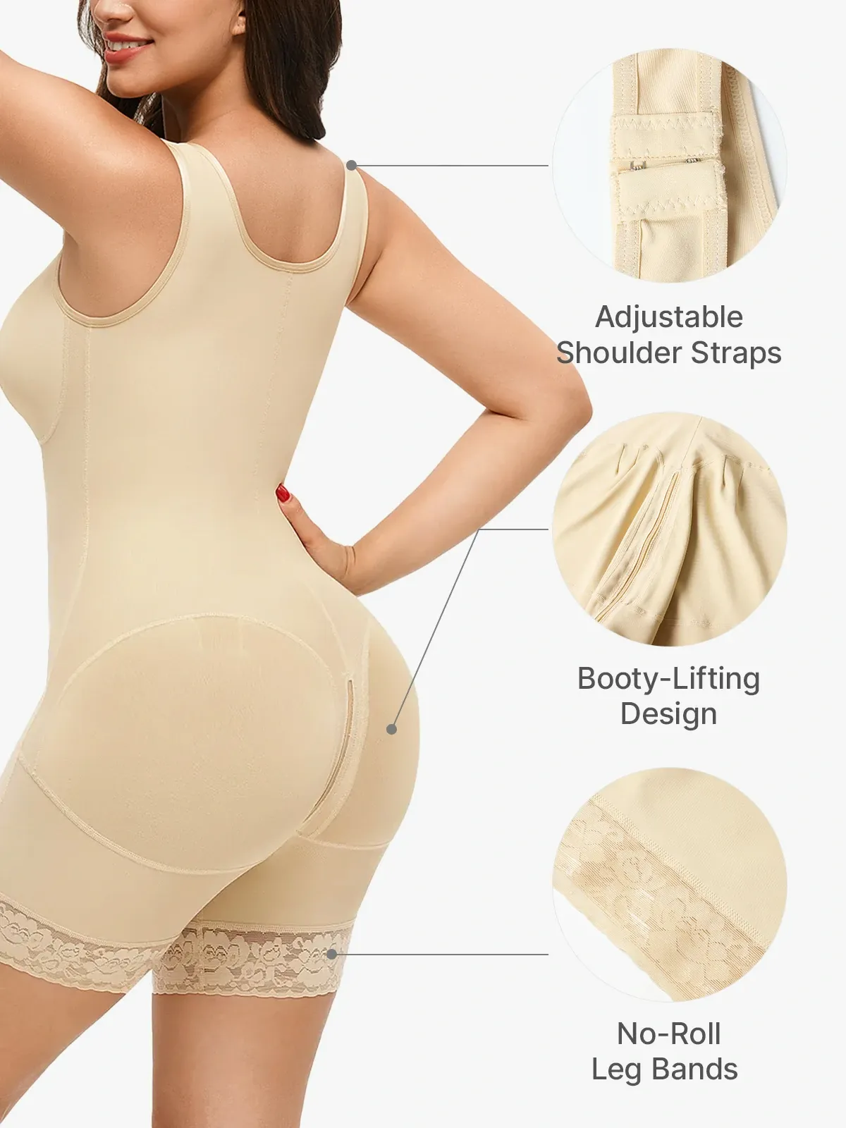 Tummy Control Mid-Thign Bodysuit