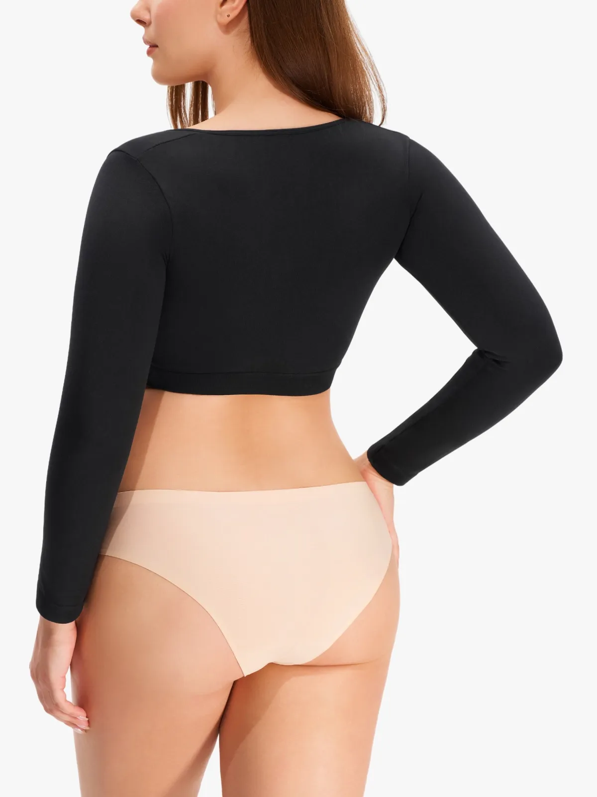 Front-Closure Arm Compression Long Sleeve Top