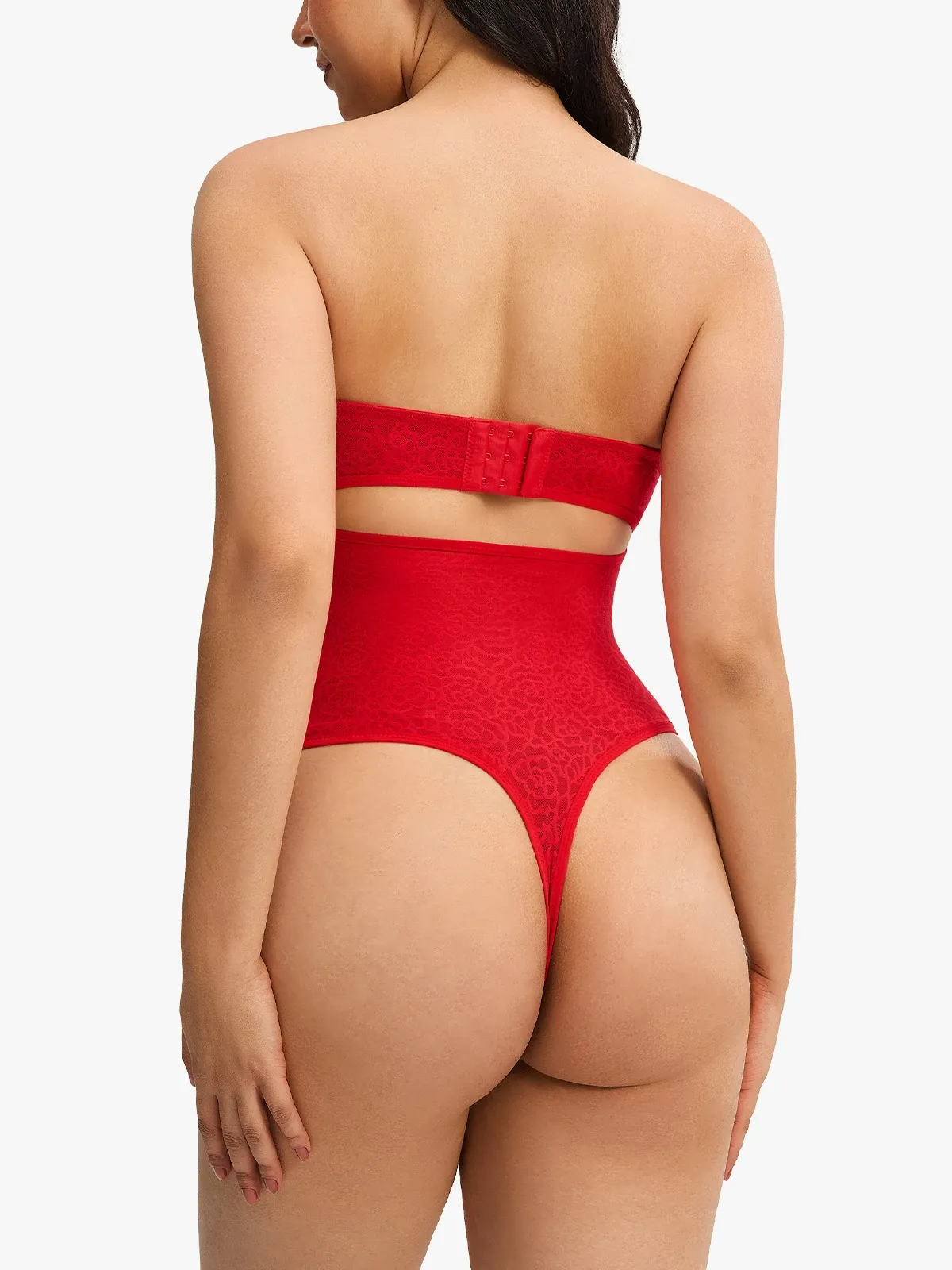 Lace Underwire Strapless Thong Bodysuit