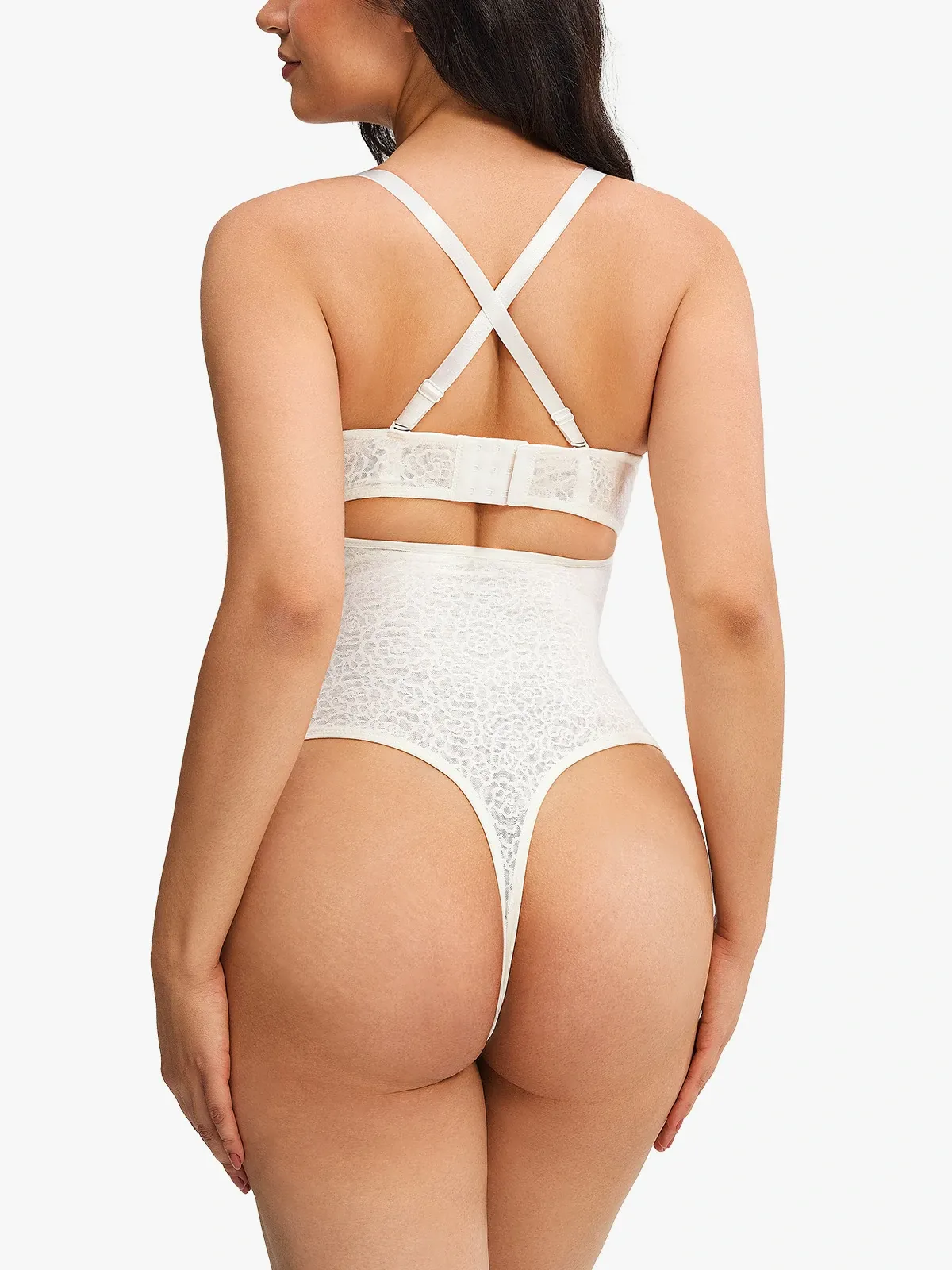 Lace Underwire Strapless Thong Bodysuit