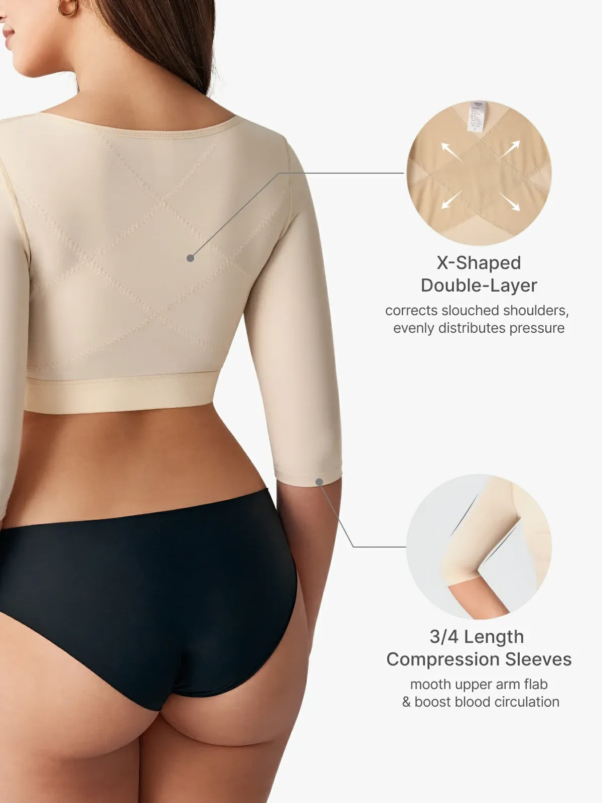 Front Closure Arm Shaping Post Surgery Recovery Top
