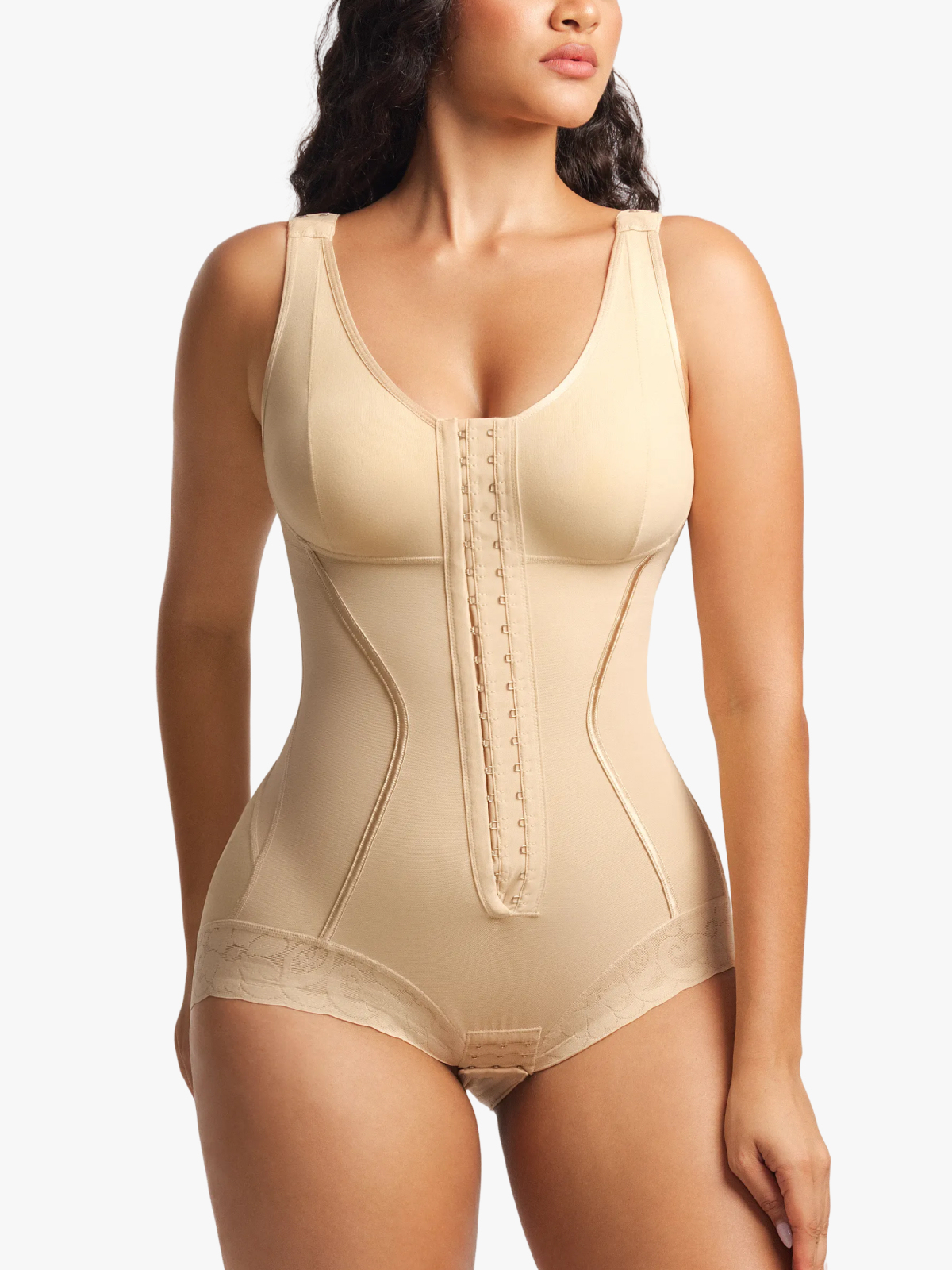 Mesh Adjustment Tummy Control Brife Bodysuit