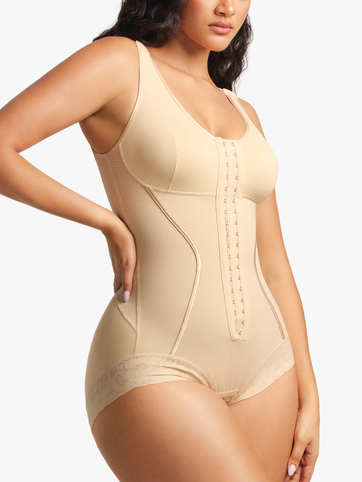 Mesh Adjustment Tummy Control Brife Bodysuit