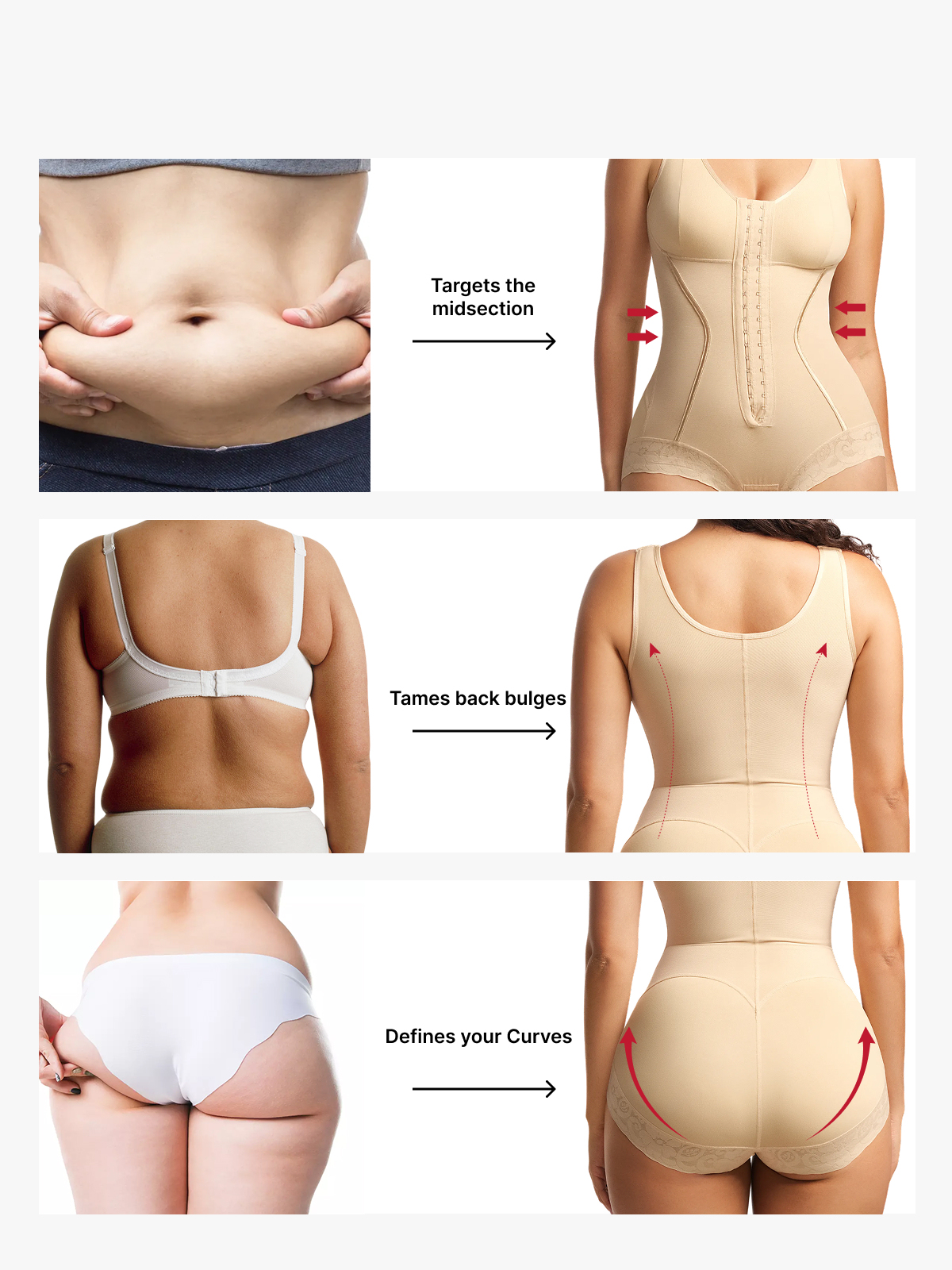Mesh Adjustment Tummy Control Brife Bodysuit