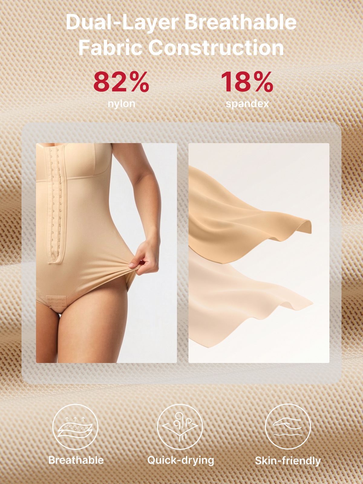 Mesh Adjustment Tummy Control Brife Bodysuit