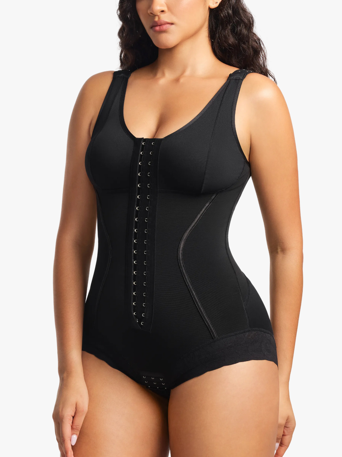 Mesh Adjustment Tummy Control Brife Bodysuit