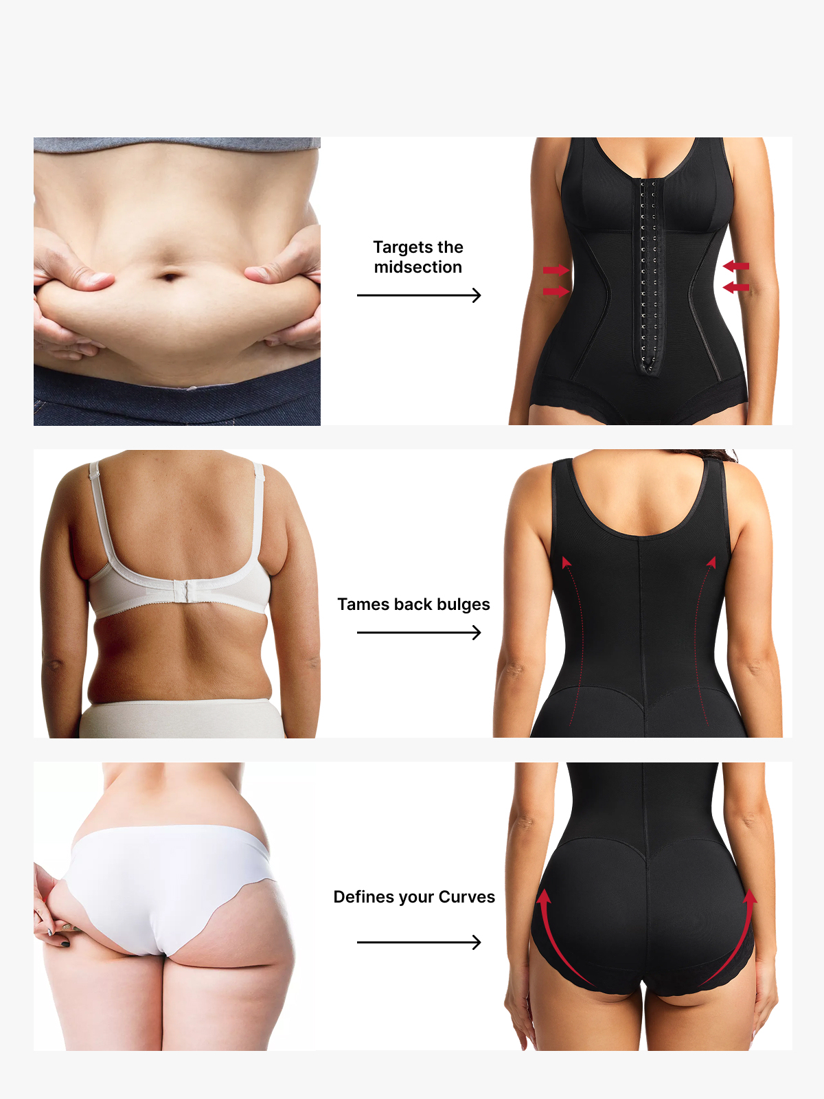 Mesh Adjustment Tummy Control Brife Bodysuit