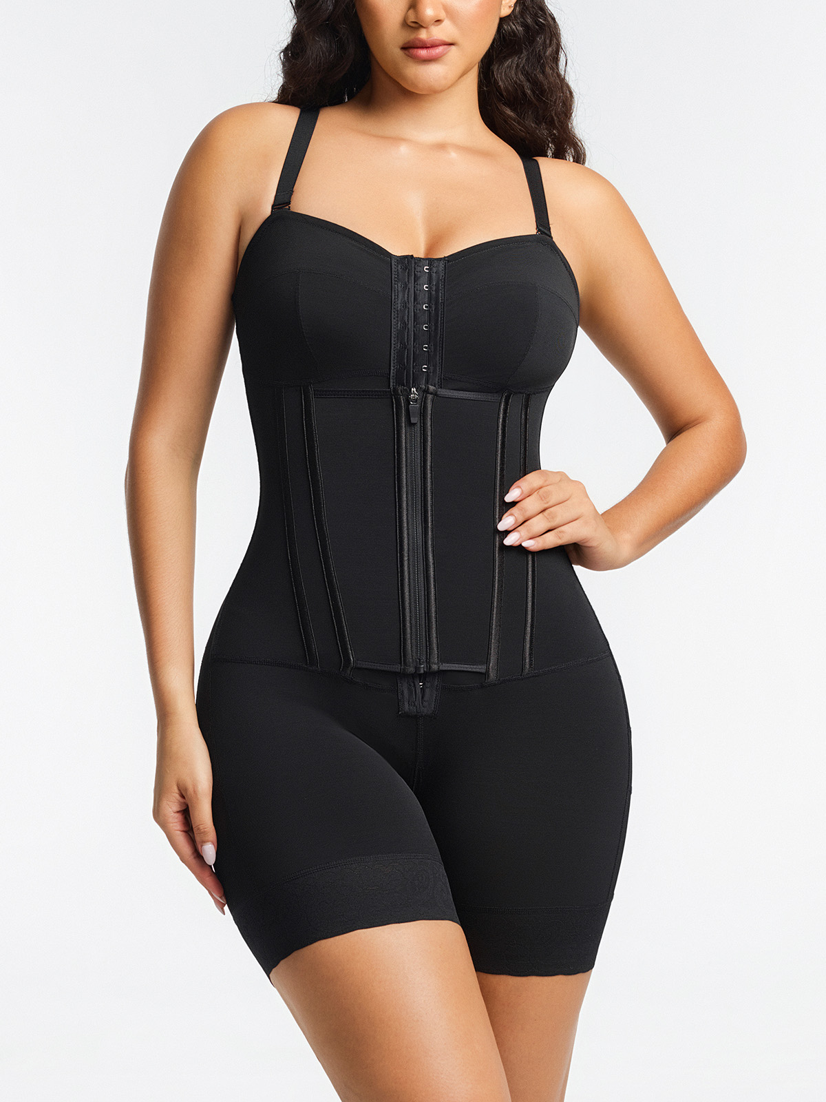 Tummy Control Butt Lifting Mid Thigh Bodysuit