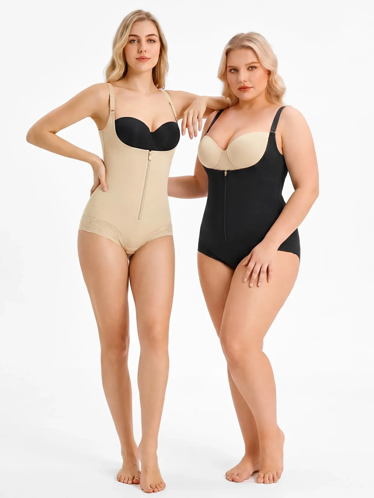 Open Bust Tummy Control Crotch Opening Brief Bodysuit