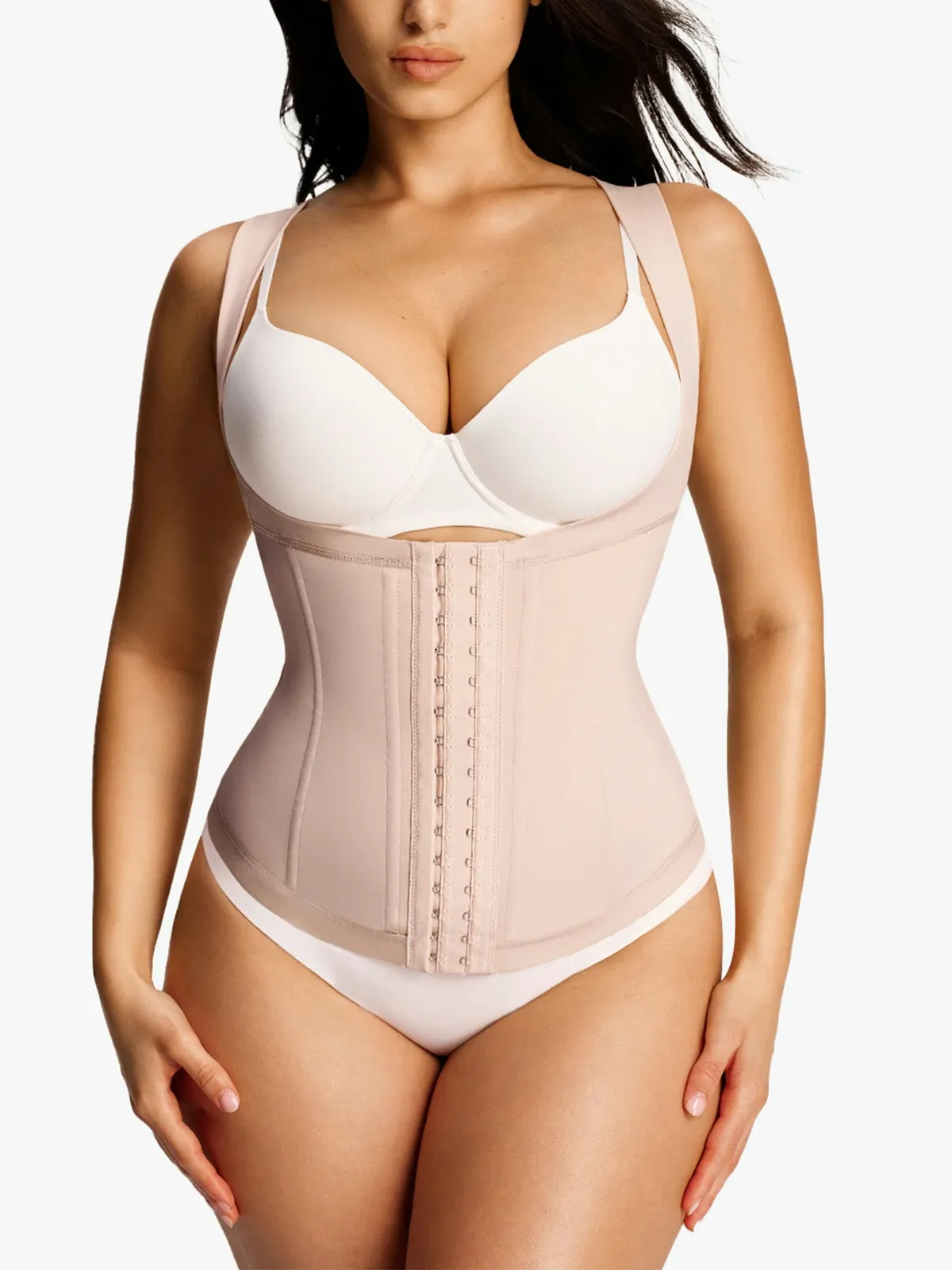 Open Bust Front Buckle Vest