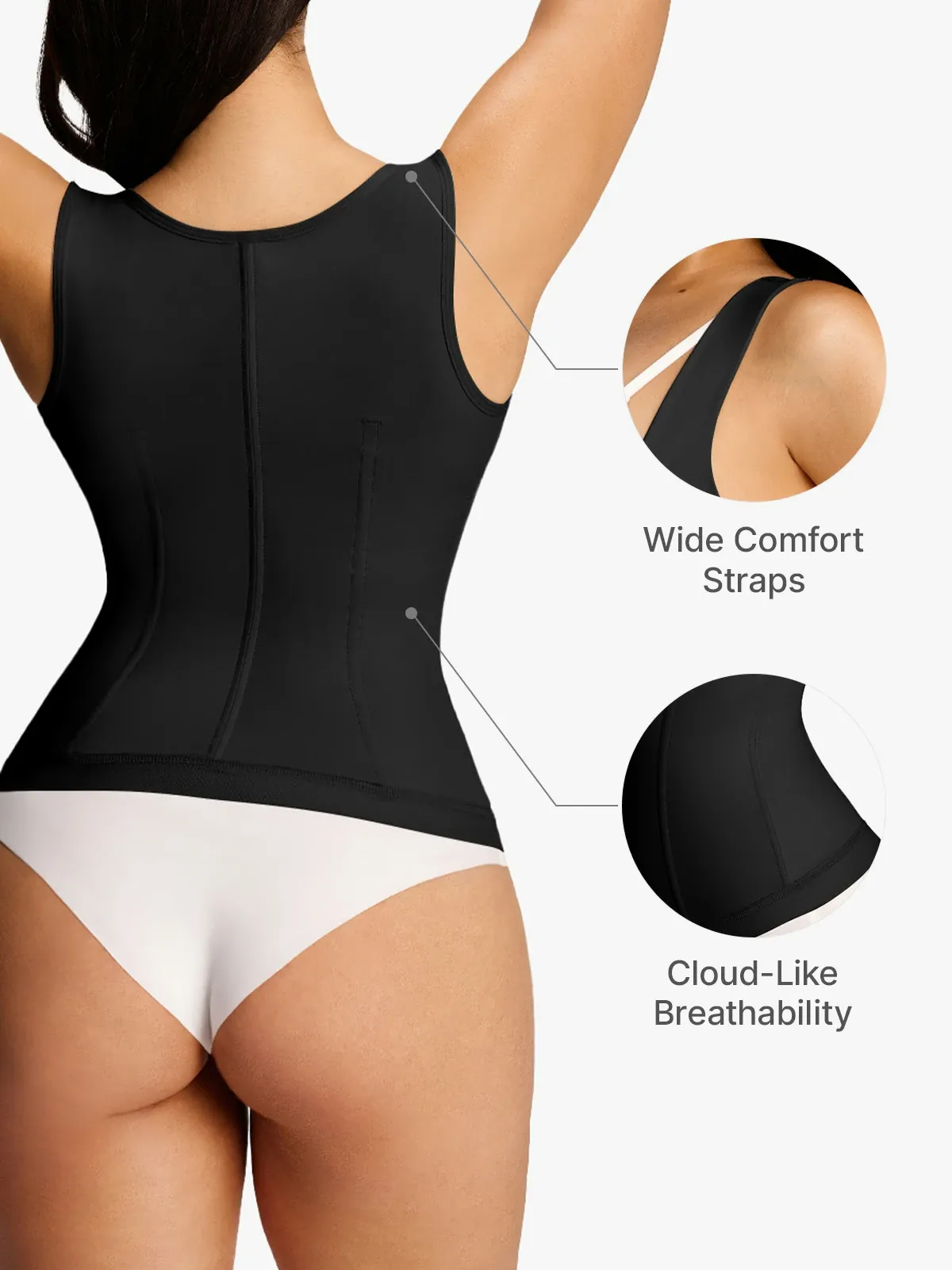 Open Bust Front Buckle Vest