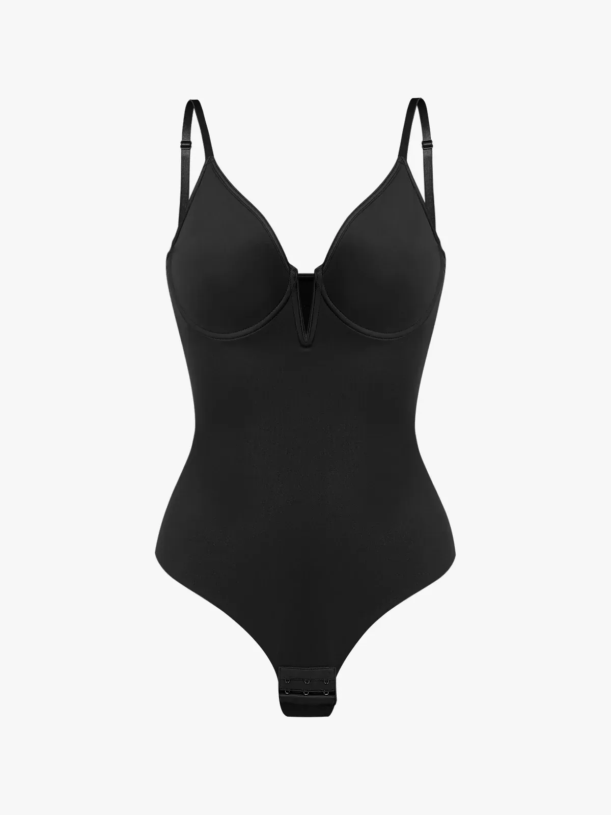 Deep V Underwire Comfort Cami Thong Bodysuit