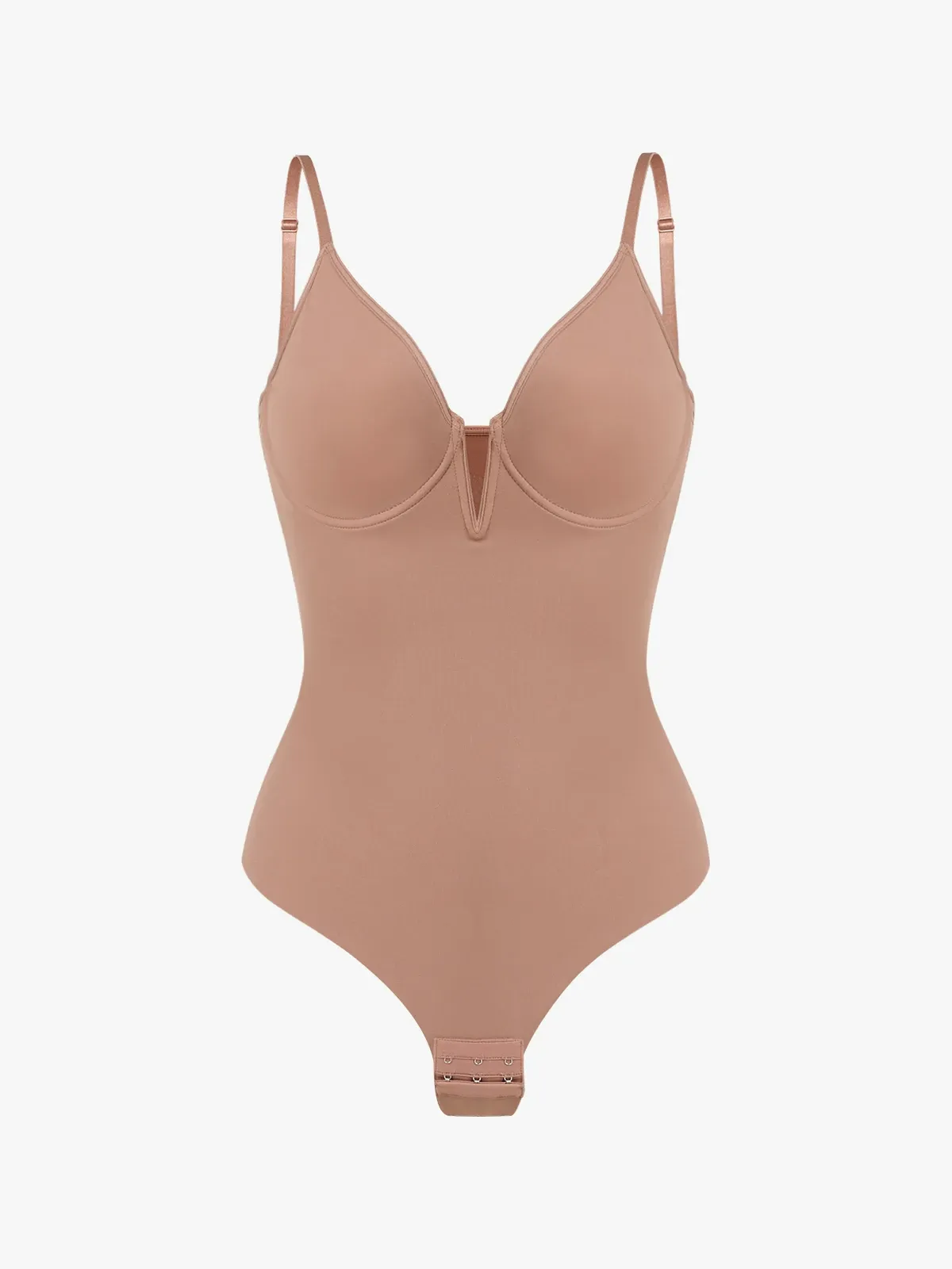 Deep V Underwire Comfort Cami Thong Bodysuit