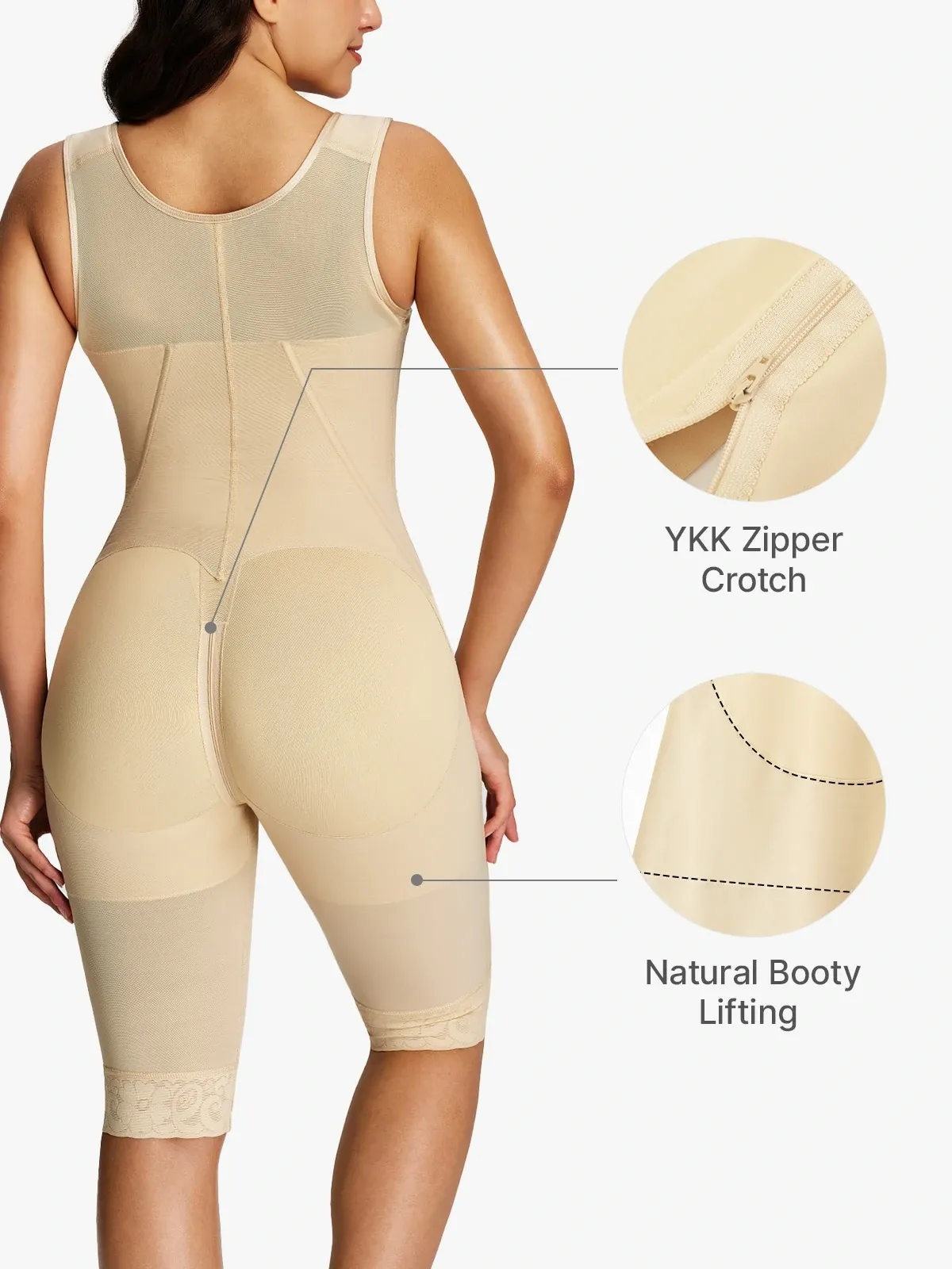 Open Bust Tummy Control Capri Bodysuit