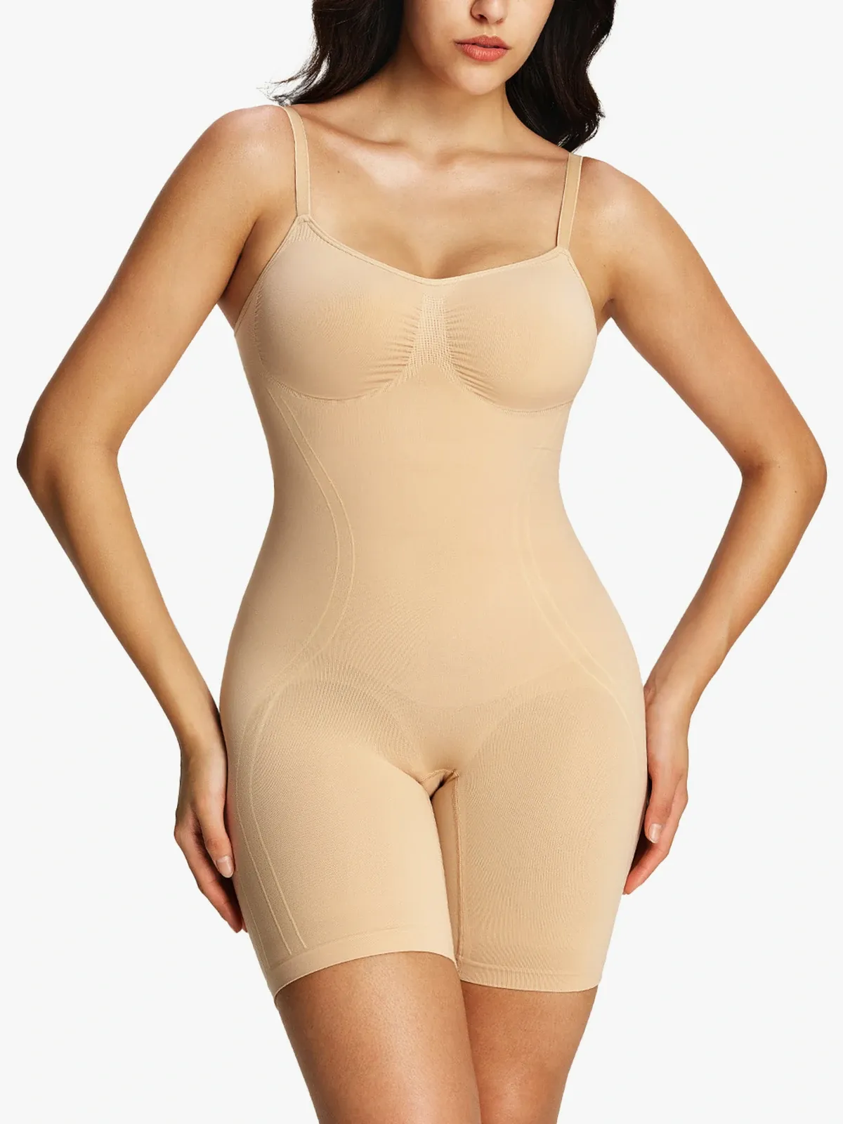 Seamless Comfort Cami Mid-Thigh Bodysuit