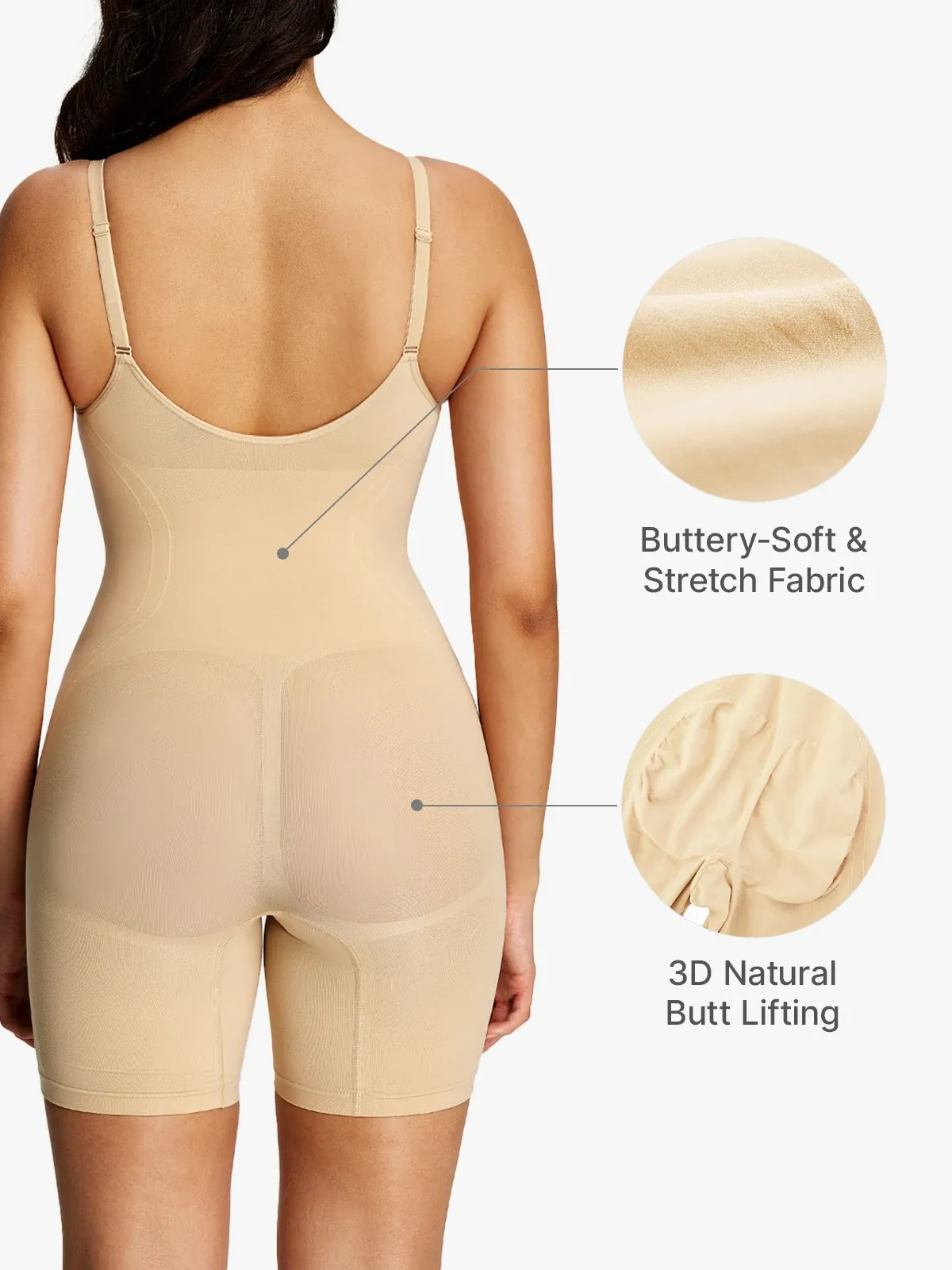 Seamless Comfort Cami Mid-Thigh Bodysuit