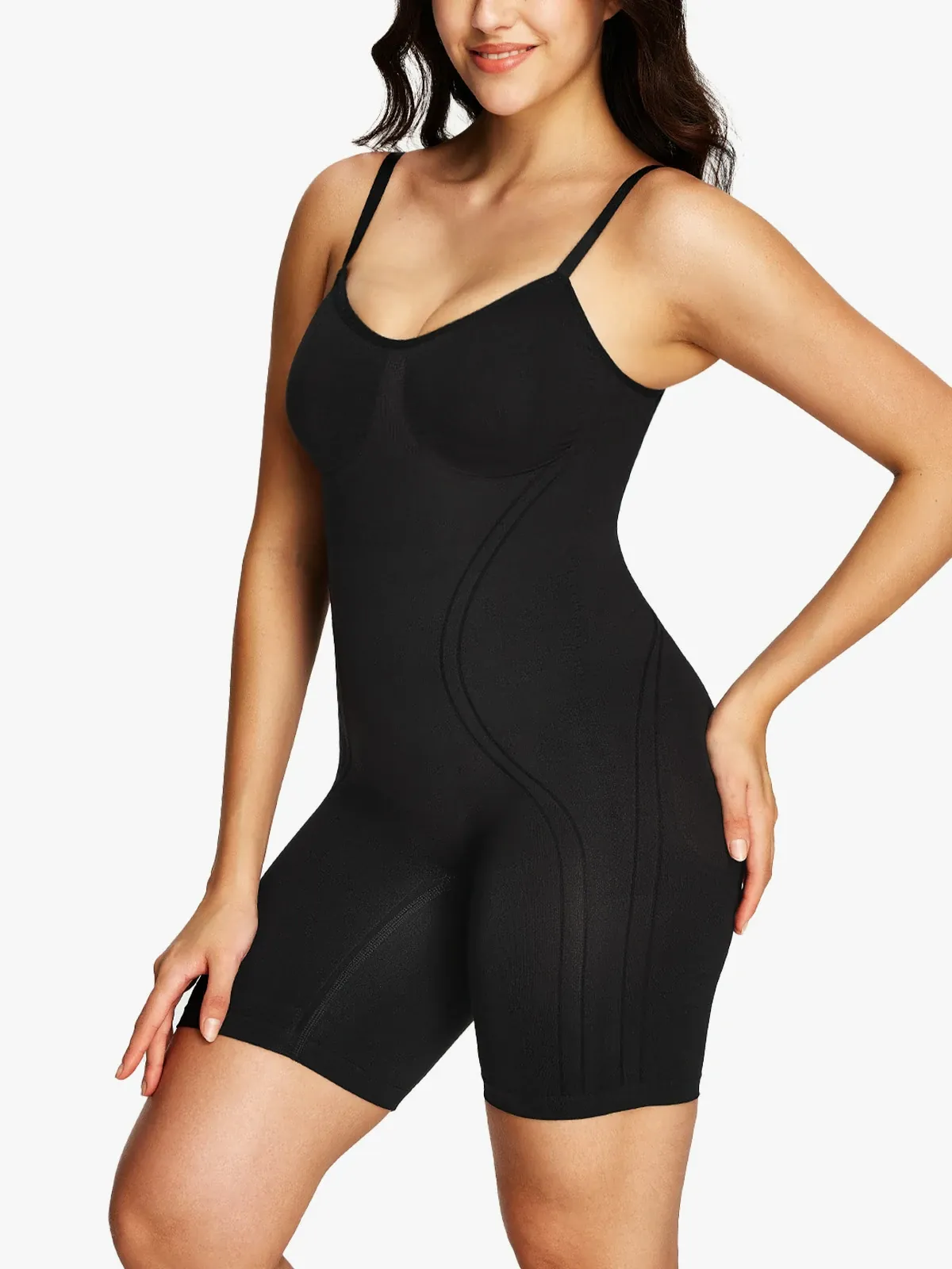 Seamless Comfort Cami Mid-Thigh Bodysuit