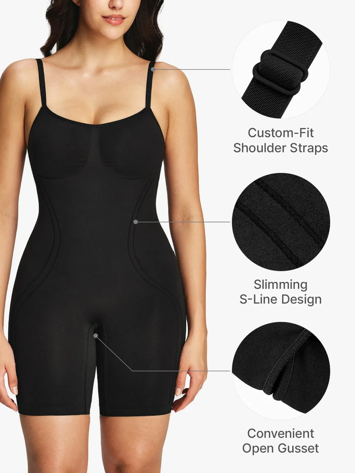 Seamless Comfort Cami Mid-Thigh Bodysuit