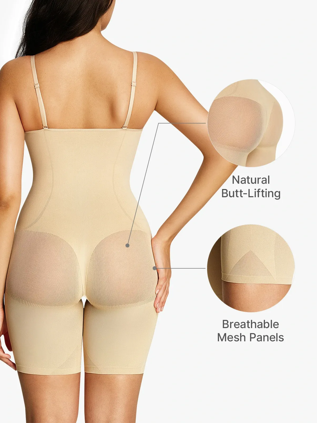 Seanless Smoothing Comfort Cami Mid-Thigh Bodysuit