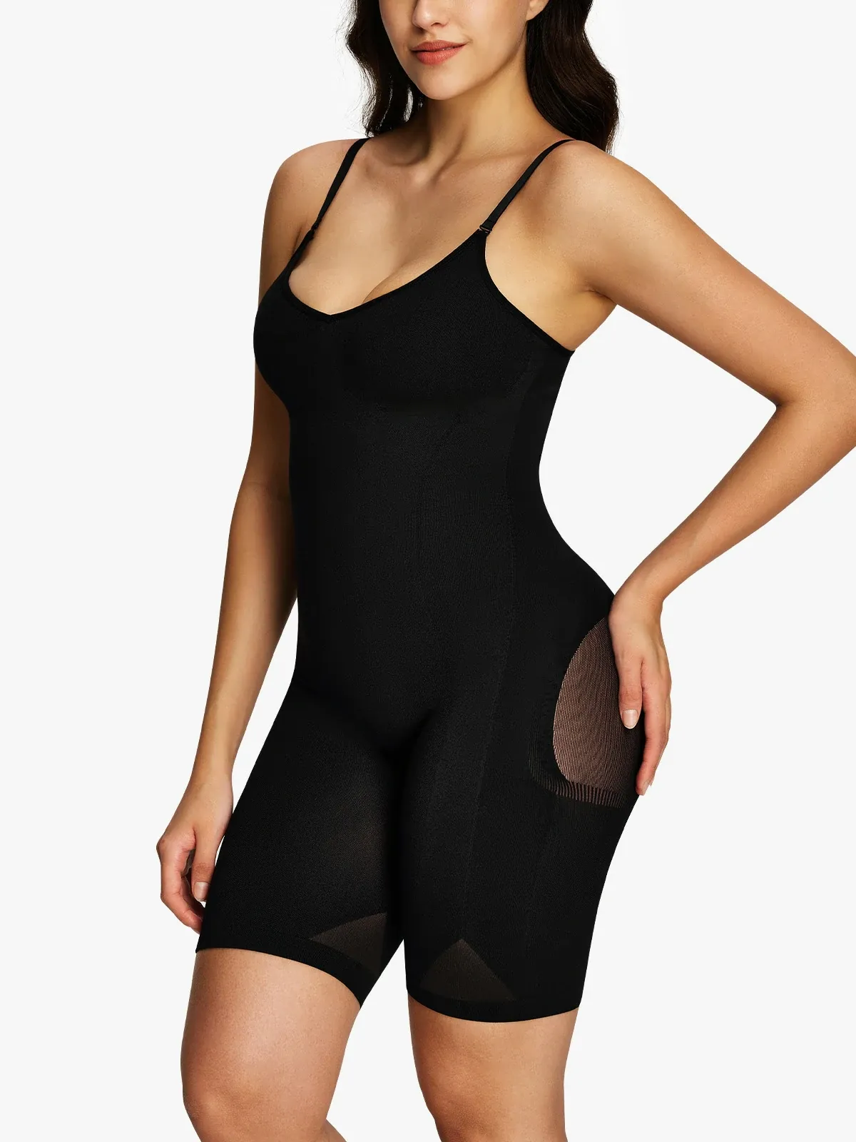 Seanless Smoothing Comfort Cami Mid-Thigh Bodysuit