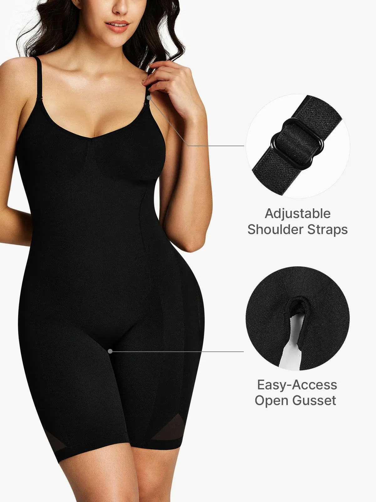 Seanless Smoothing Comfort Cami Mid-Thigh Bodysuit