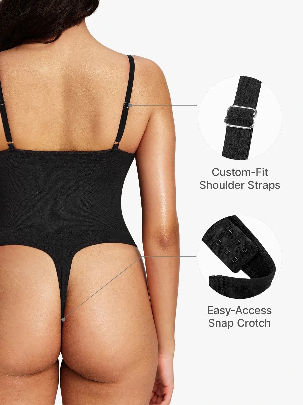 Seamless Open Bust Thong Bodysuit