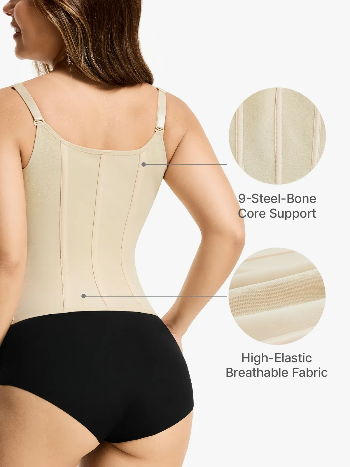 Lace Deep-V Boning Support Camisole