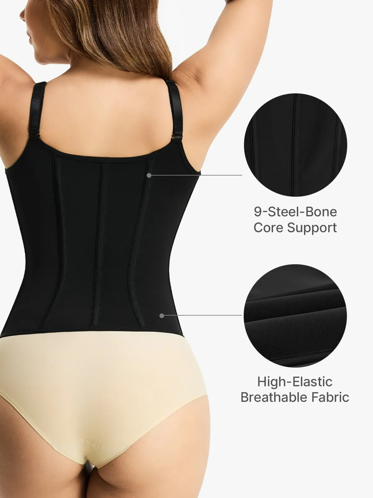 Lace Deep-V Boning Support Camisole