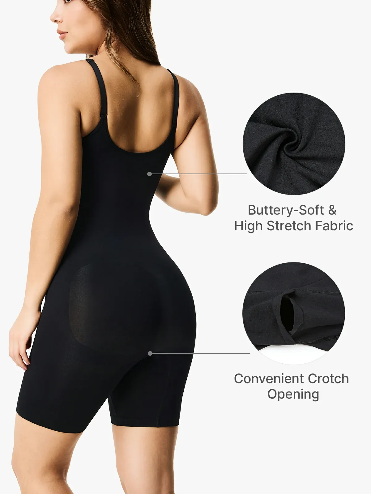 Seamless Front Zip Tummy ControL Mid-Thigh Bodysuit