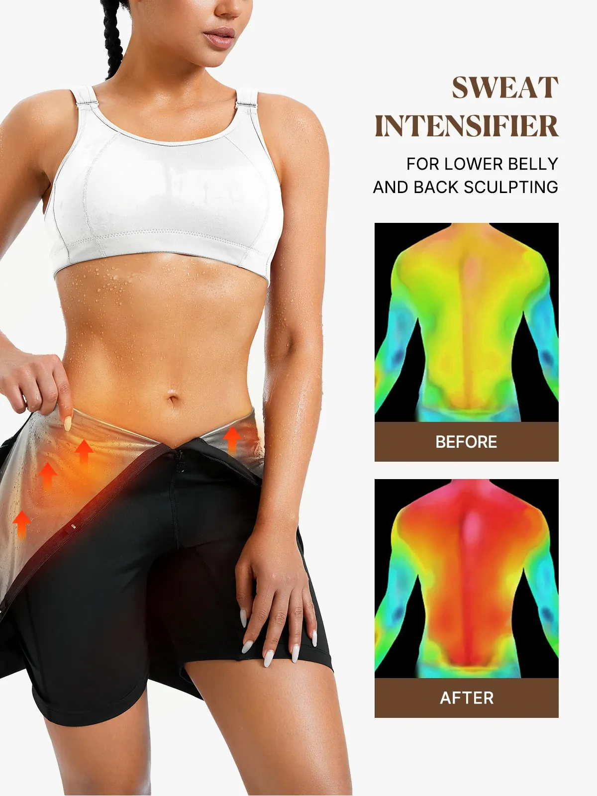 Zipper Workout Sweat Sauna Jumpsuit