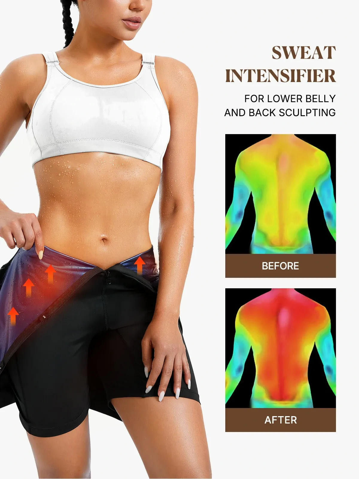 Zipper Workout Sweat Sauna Jumpsuit