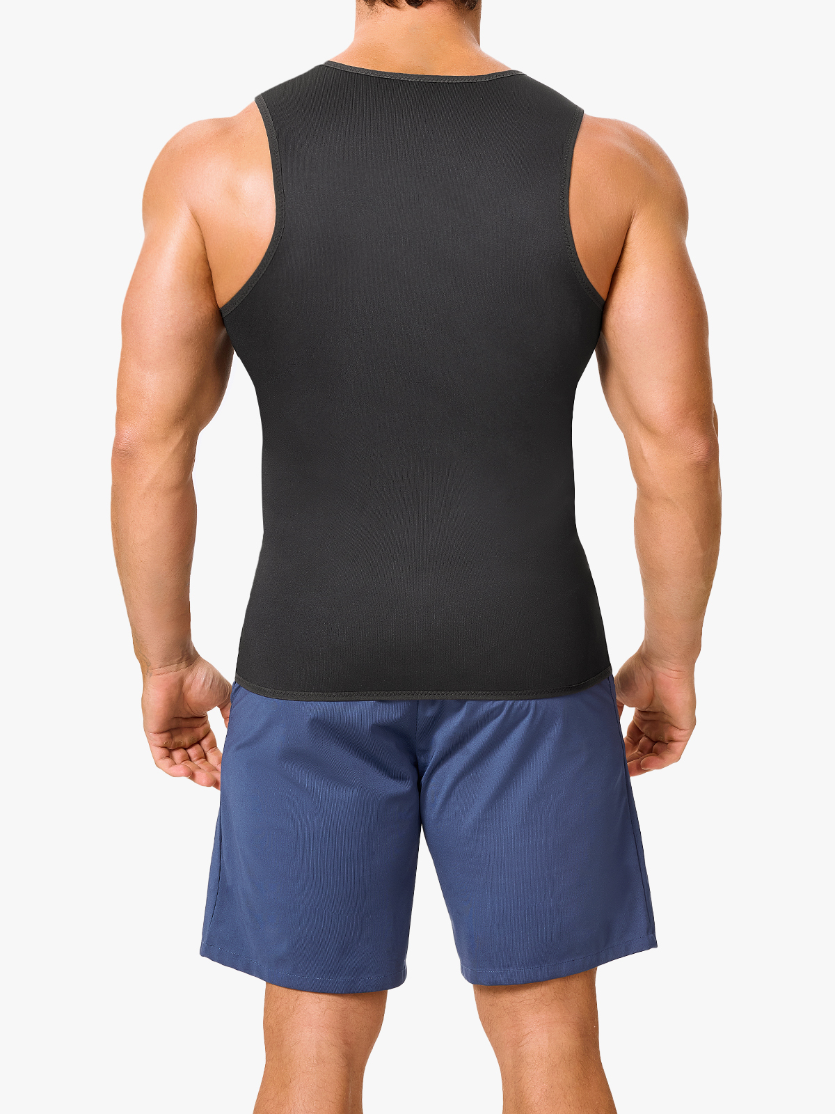 Zip up Sweat-Boosting Band Waist Trainer Sauna Suit Vest
