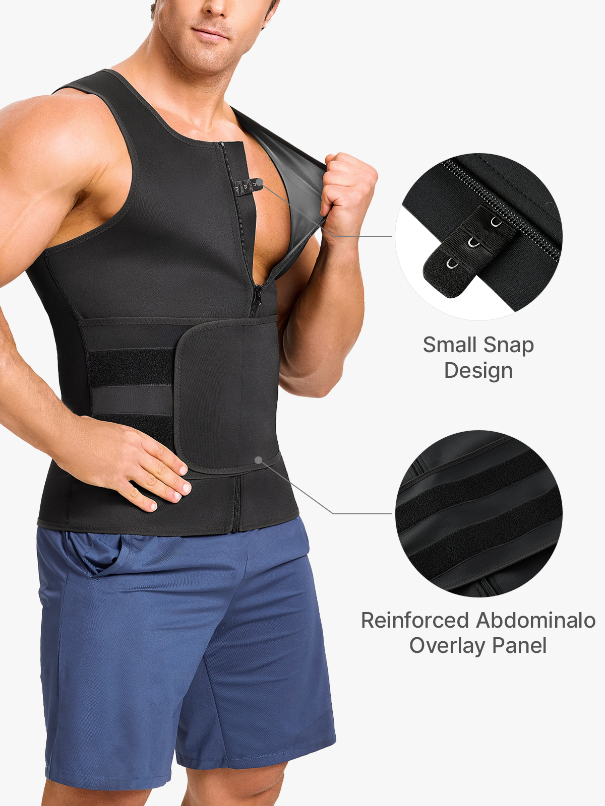 Sweat-Boosting Band Waist Trainer Sauna Suit Vest