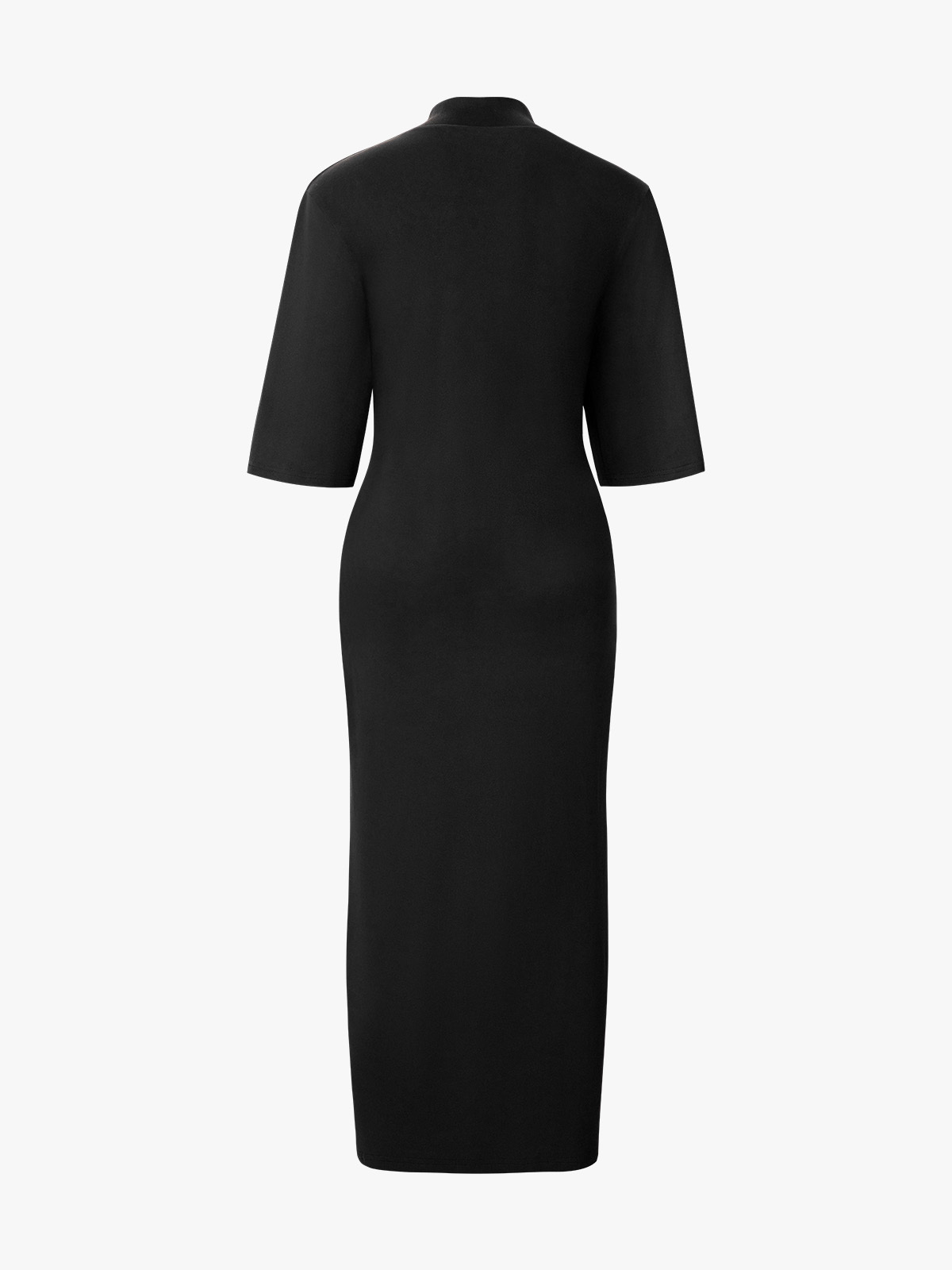 Color Block Mock Neck Bodycon Dress