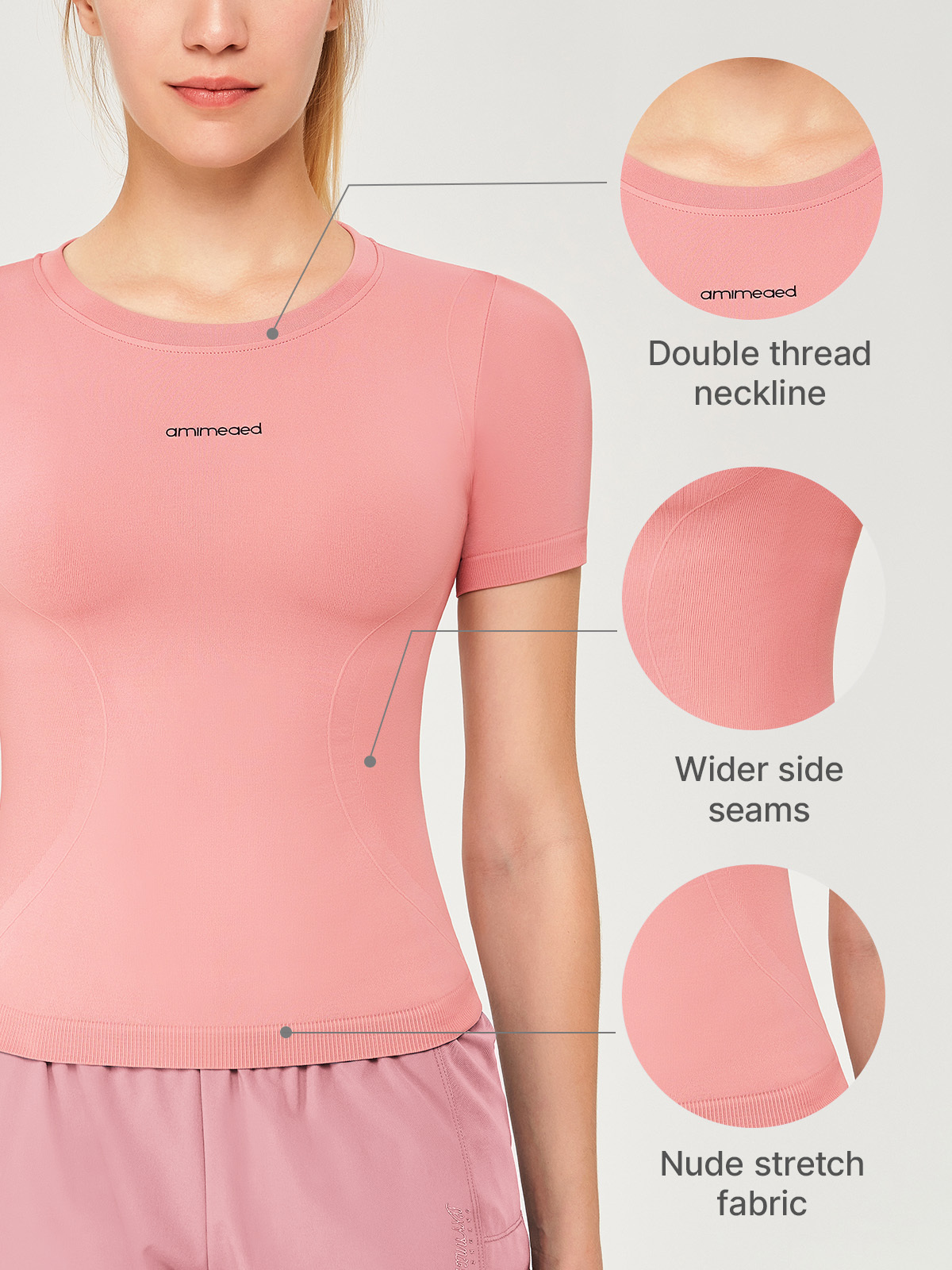 Quick Drying Compression Crew Neck Fitness Yoga Top