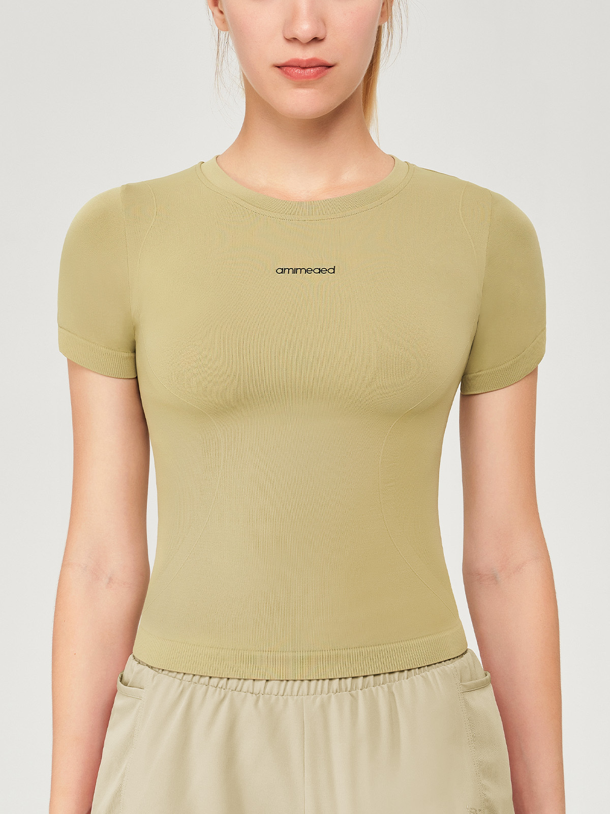 Quick Drying Crew Neck Fitness Yoga Top