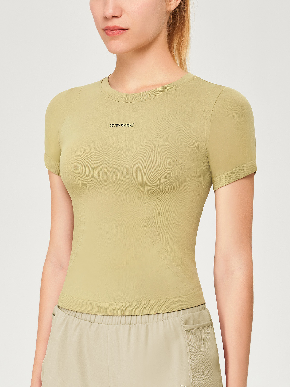 Quick Drying Crew Neck Fitness Yoga Top