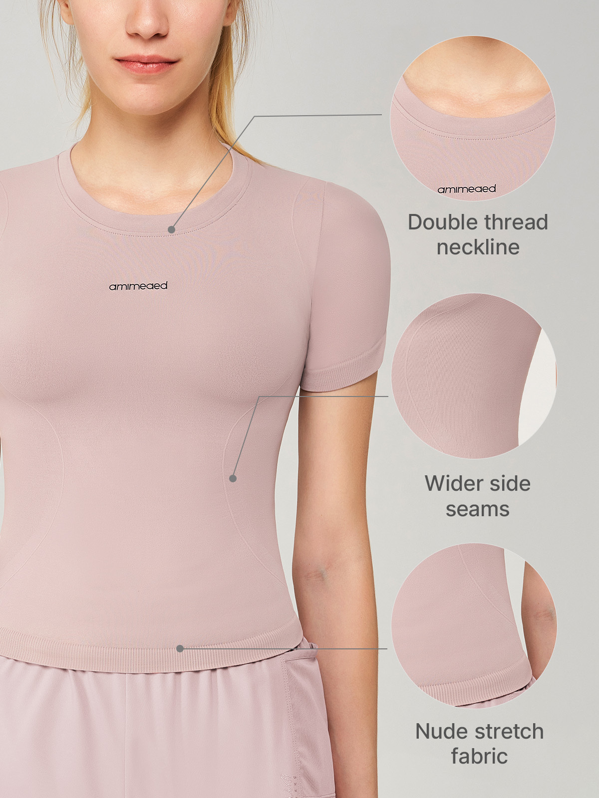 Quick Drying Crew Neck Fitness Yoga Top