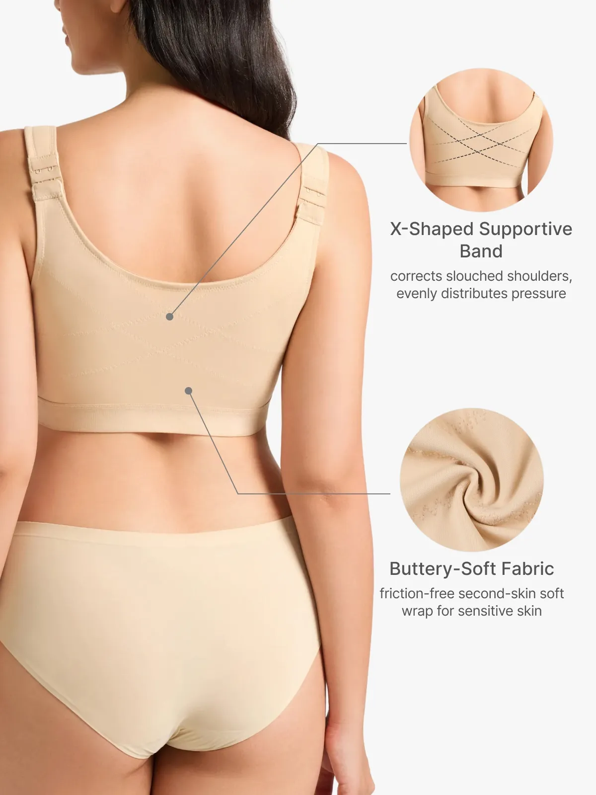 Front-Closure Comfort Post-Surgery Support Bra
