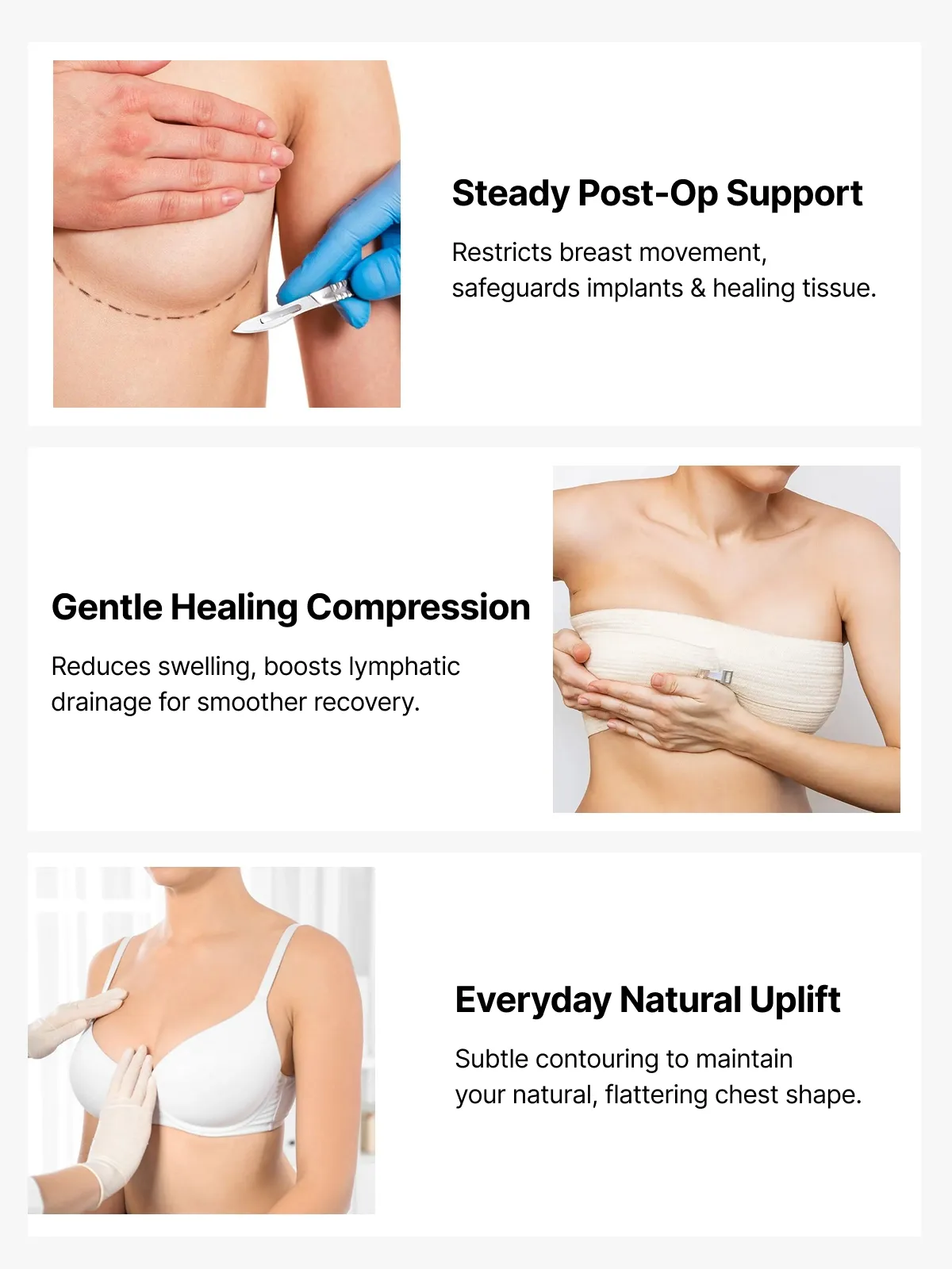 Front-Closure Comfort Post-Surgery Support Bra