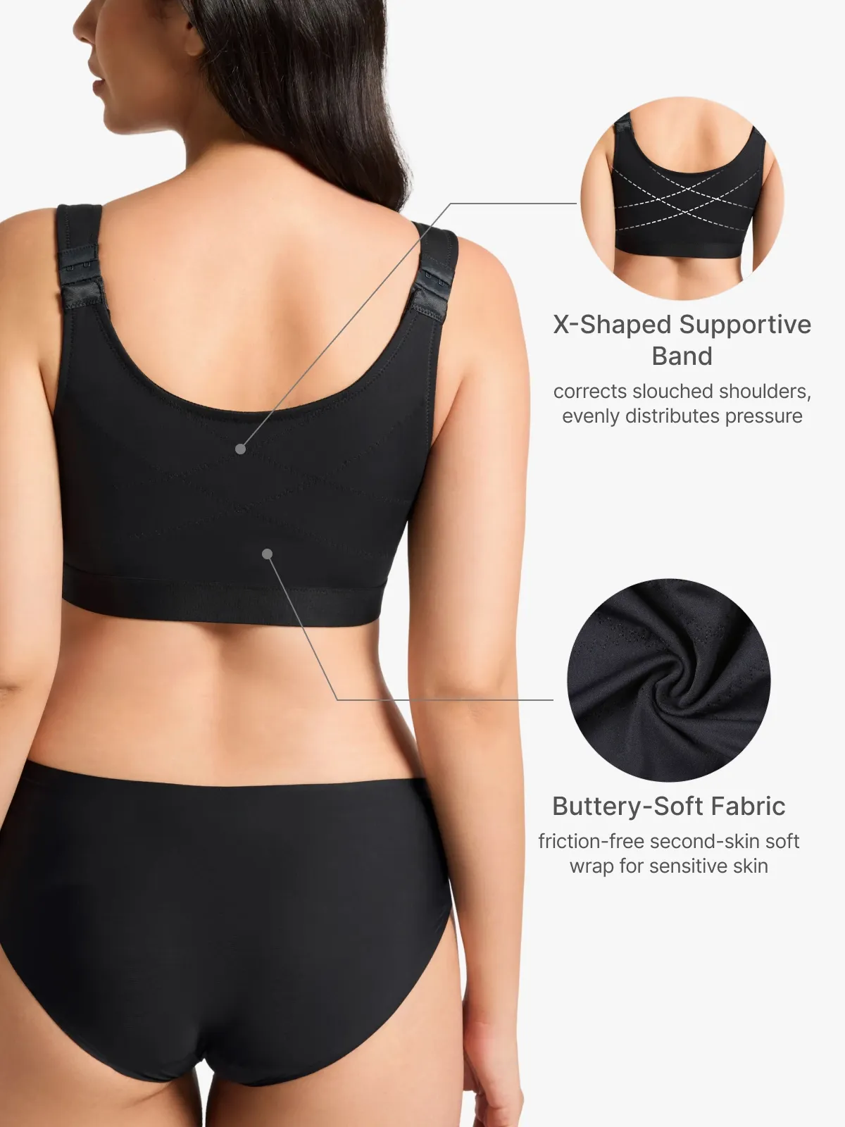 Front-Closure Comfort Post-Surgery Support Bra
