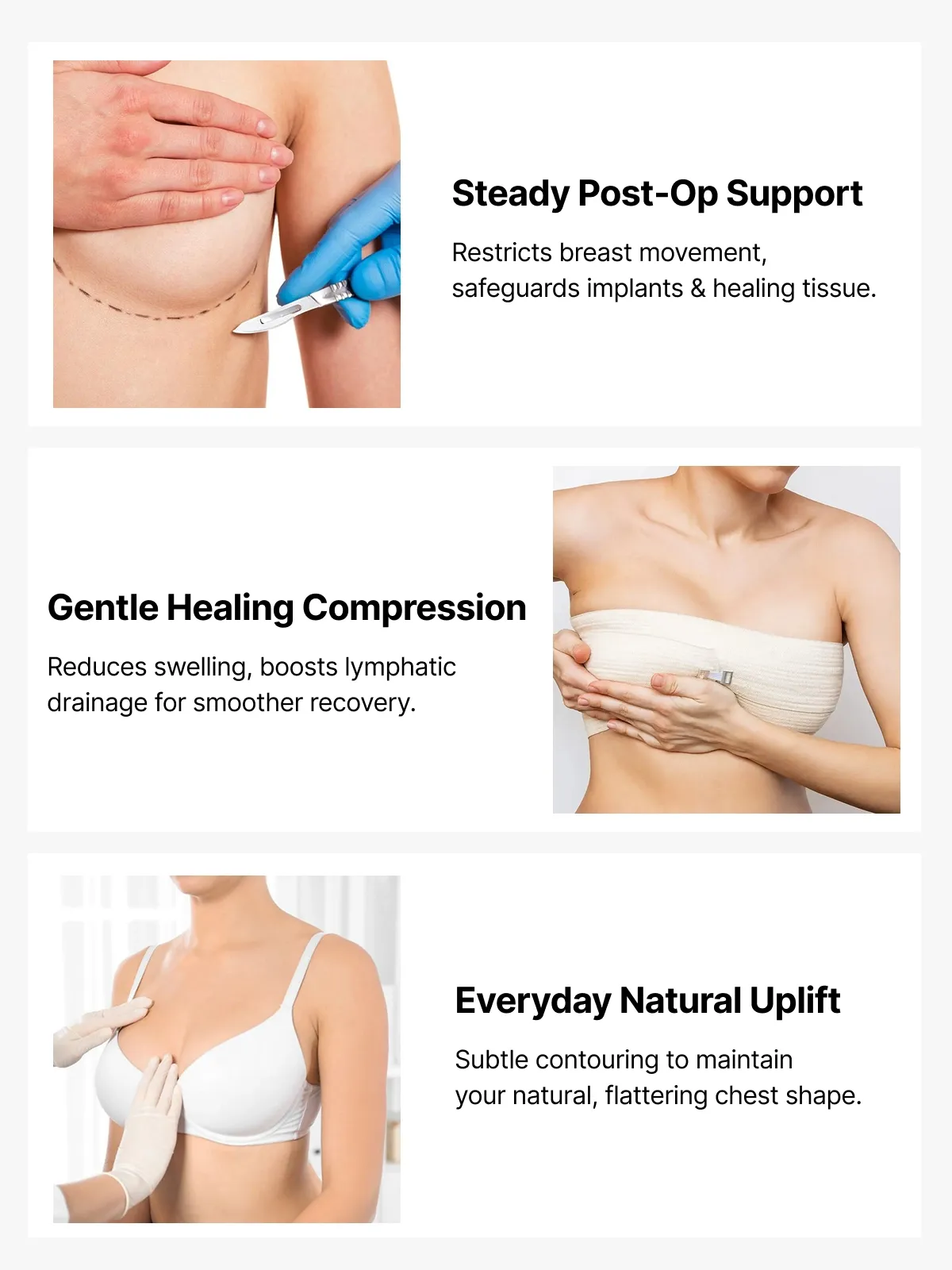 Front-Closure Comfort Post-Surgery Support Bra