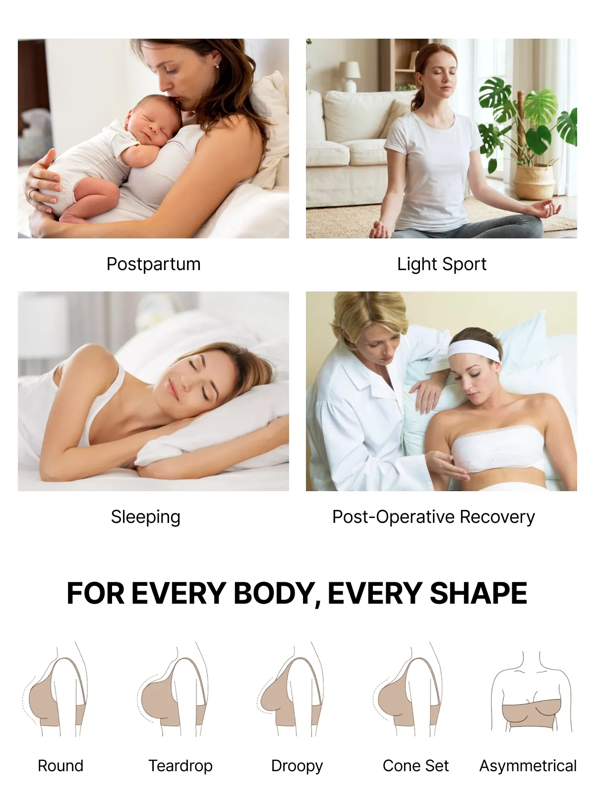 Front-Closure Comfort Post-Surgery Support Bra