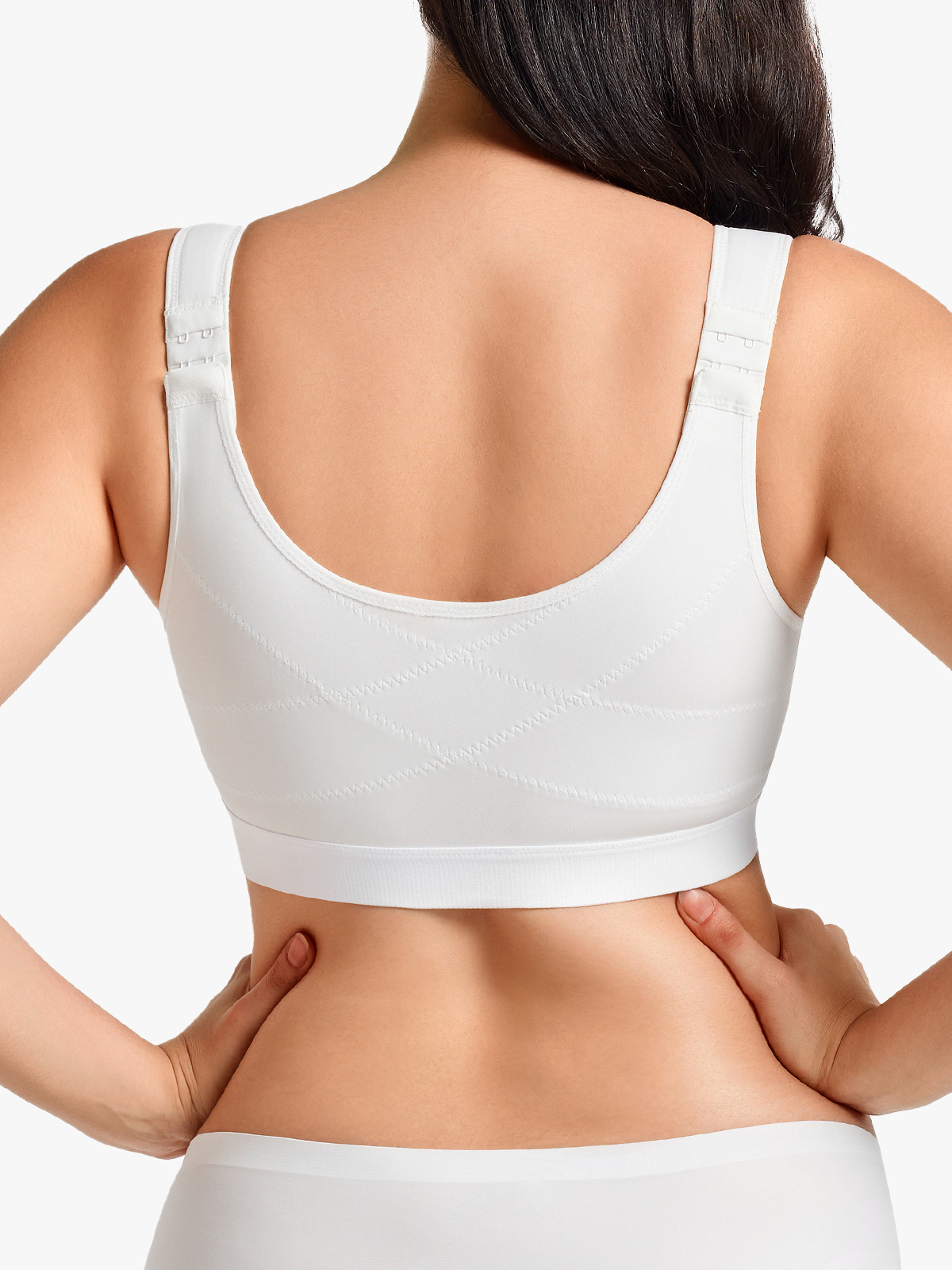 Front Zipper Comfort Wireless Mastectomy Everyday Bra