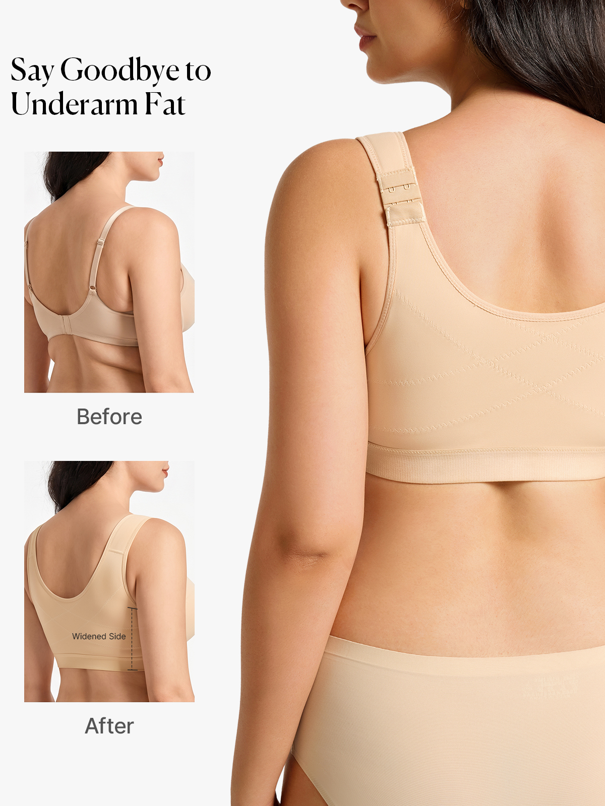 Front Zipper Comfort Wireless Mastectomy Everyday Bra
