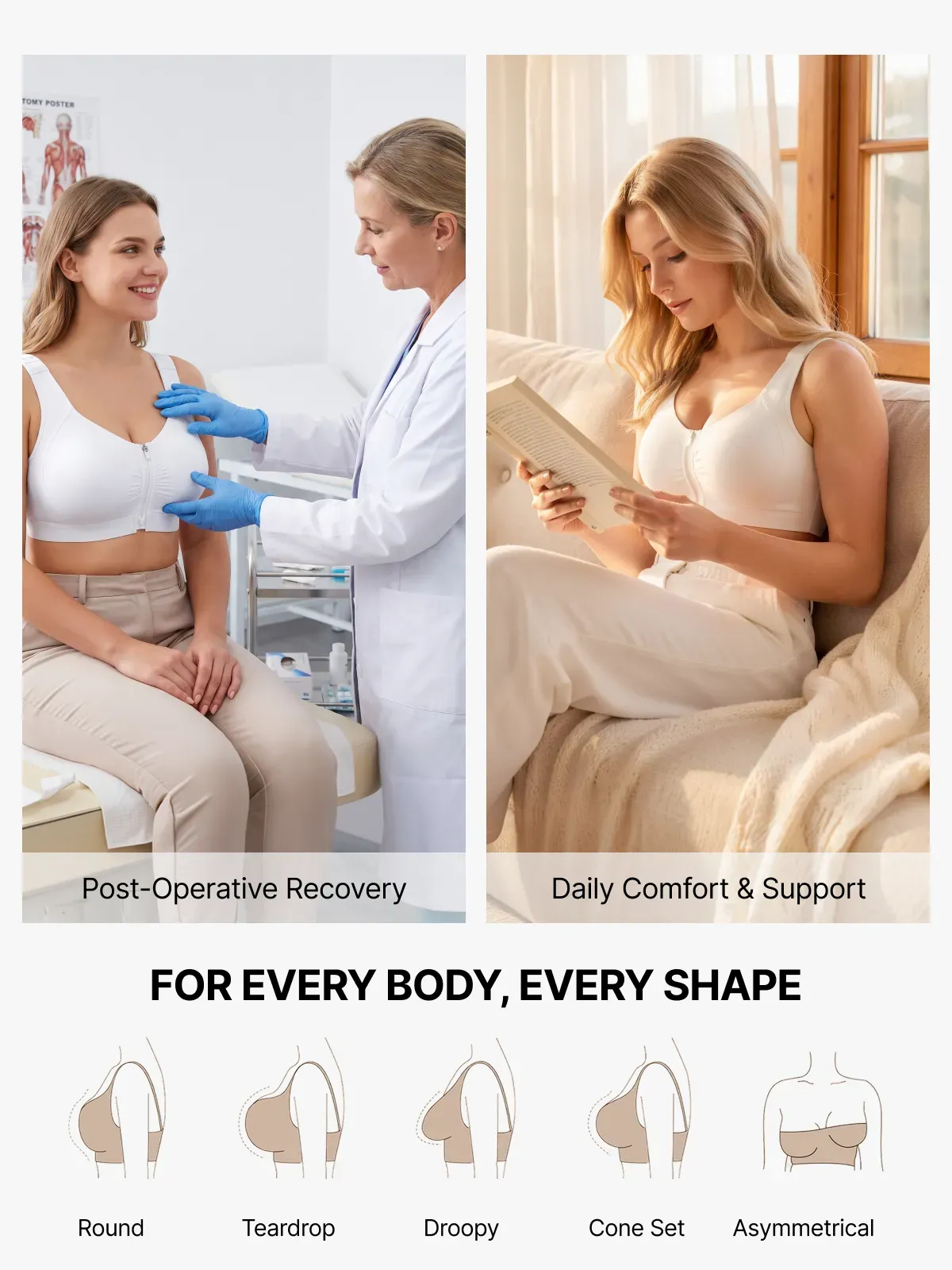 Front-Closure Comfort Mastectomy Everyday Bra