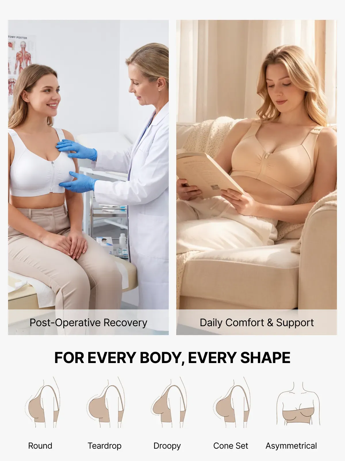 Front-Closure Comfort Mastectomy Everyday Bra
